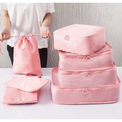 Promotional 7pcs Set Packing Cubes For luggages Storage Bags Travel Organizer Bag