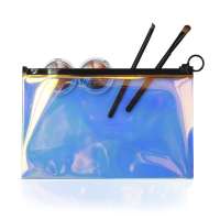 Fashion Custom Ultrathin Hologram bag TPU Rainbow Bag Iridescent Makeup Bag For Cosmetic brush